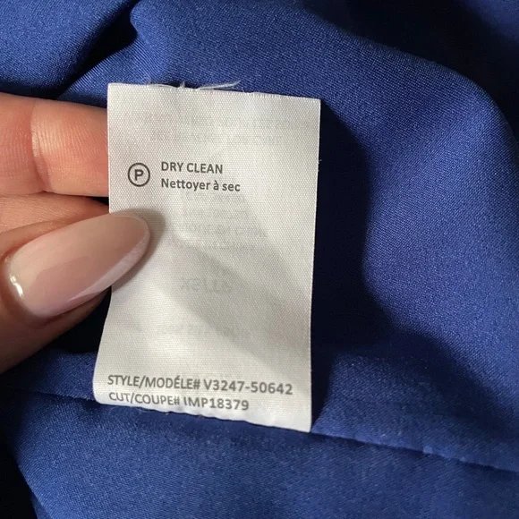 Vince 100% Silk Royal Blue Short Sleeve Shirt dress Size XS - Picture 8 of 8